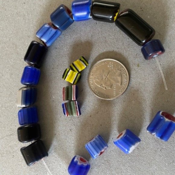 Jewelry Antique Chevron Glass Bead Poshmark